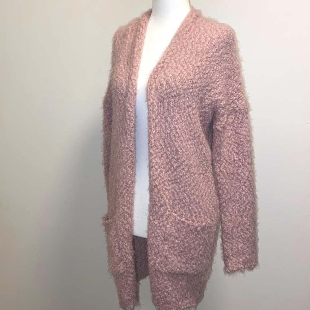 Altar’d State dusty pink midi cardigan